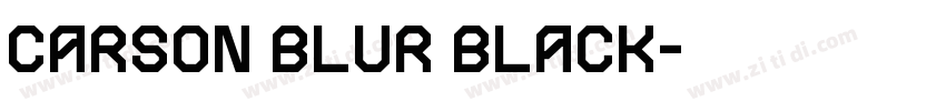 Carson Blur Black字体转换